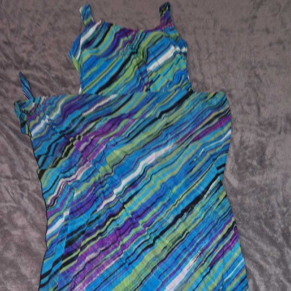 Swimsuits For All Multicolor Striped One Piece - Picture 8 of 8